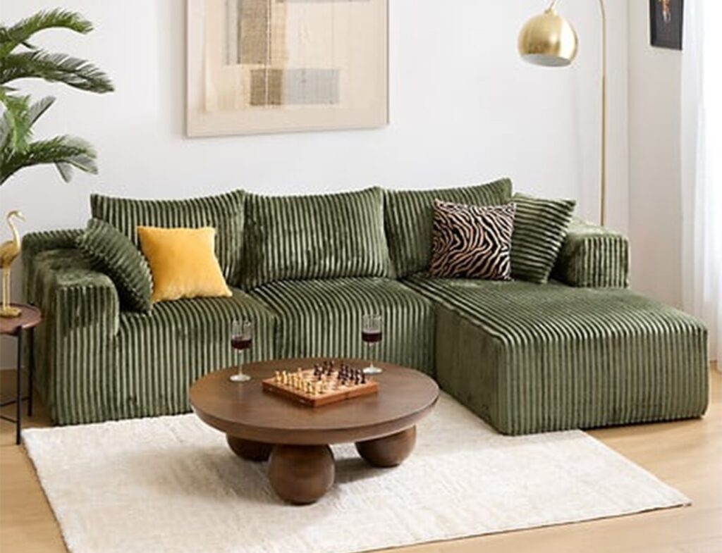 Καναπέδες Solka Khk Cord Comp Ang Sofa
