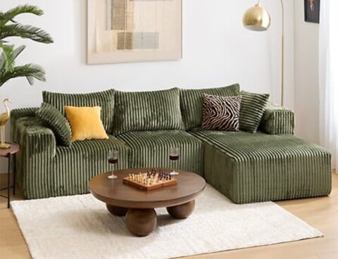 Καναπέδες Solka Khk Cord Comp Ang Sofa