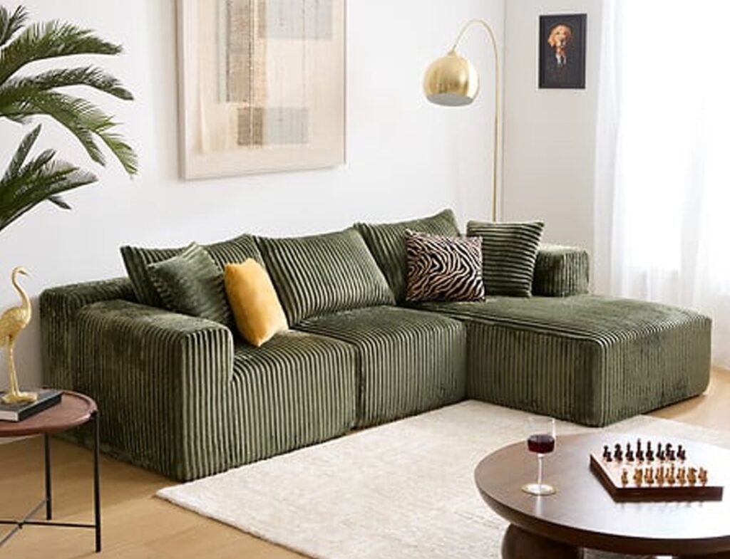 Καναπέδες Solka Khk Cord Comp Ang Sofa