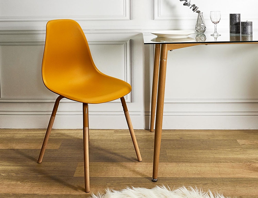 Καρέκλες & Πολυθρόνες Scandinavian Chair Pp Phenix Mustard Hd7612