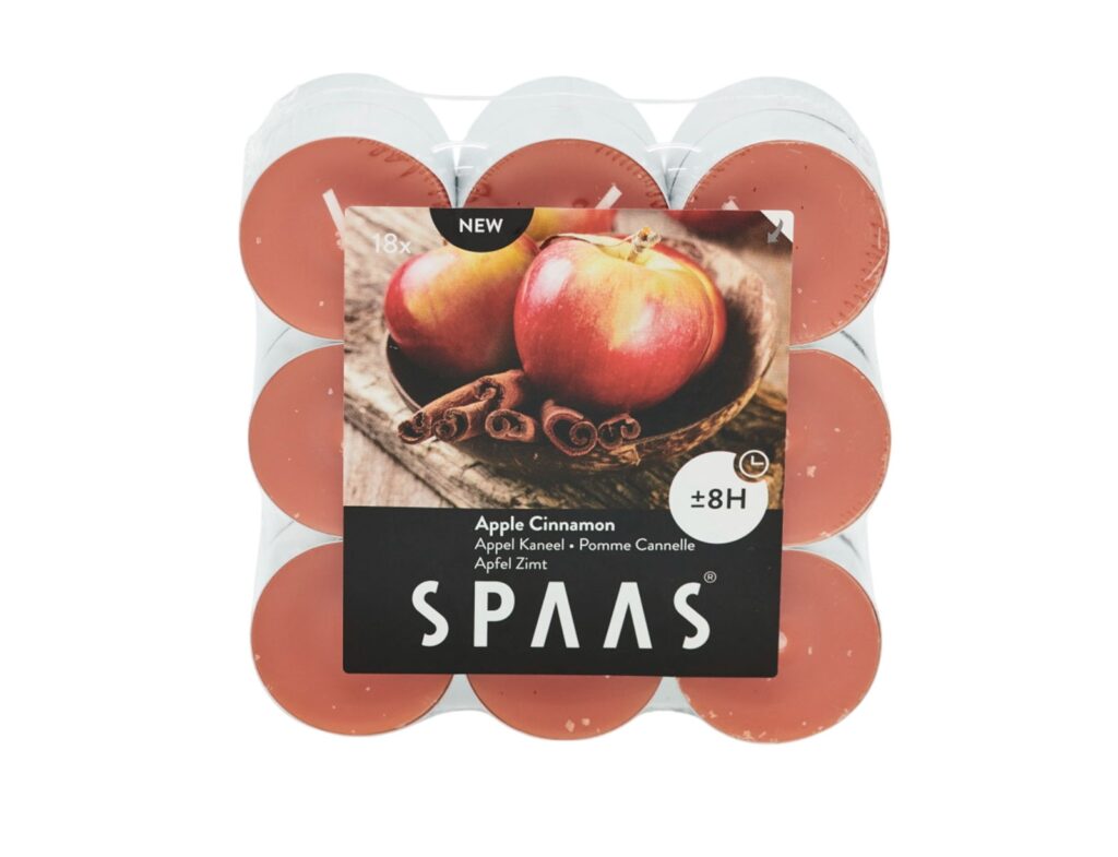 Κεριά Διακοσμητικά Spaas Aroma Tea Lights Apple Cinnamon 4 Cm Set Of
