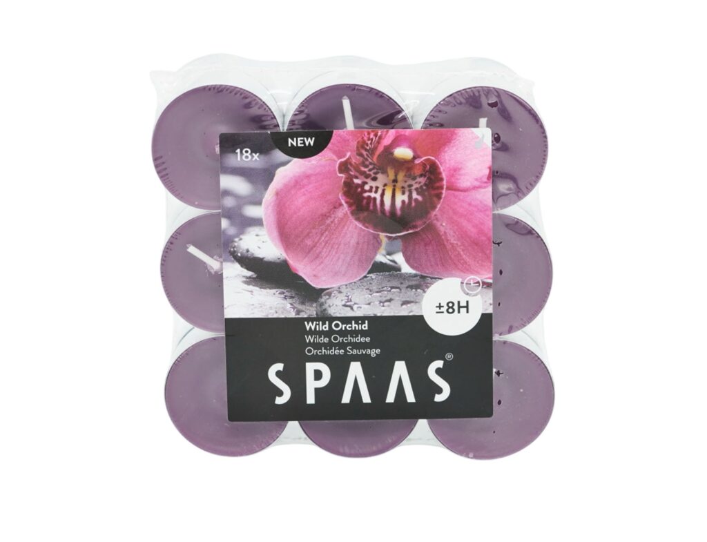 Κεριά Διακοσμητικά Spaas Scented Tea Lights Wild Orchid 4 Cm Set Of 1