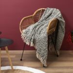 Κουβέρτες & Ριχτάρια Square Design Fringe Tribal Blanket 120X150Cm M6 T