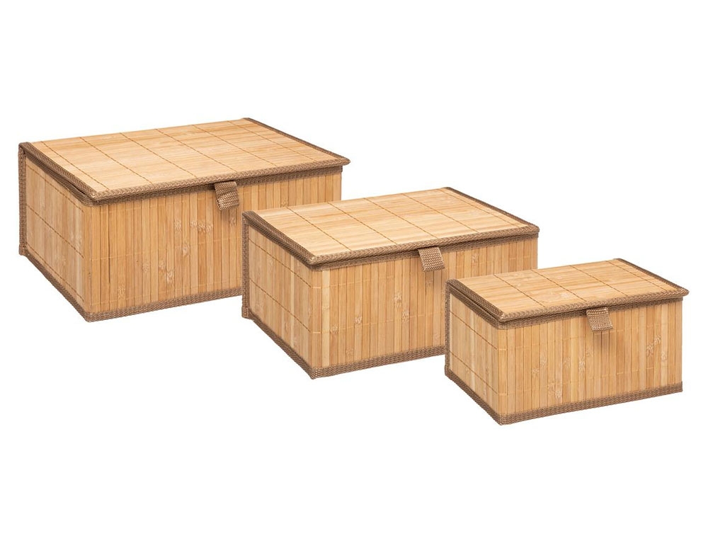 Organizers & Θήκες Τακτοποίησης Basket Set X3 Natural Bamboo