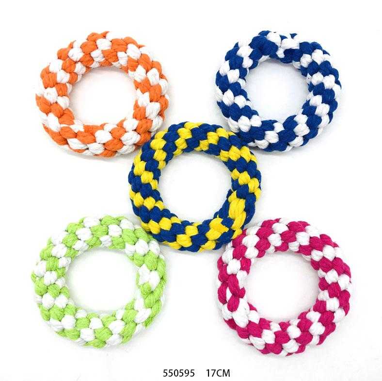Παιχνίδι σκύλου κρίκος σχοινί - 17cm - 12pcs - 550595