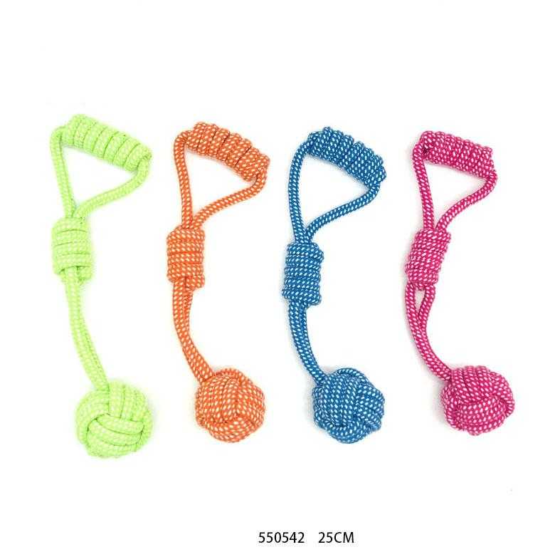 Παιχνίδι σκύλου σχοινί με μπάλα - 25cm - 12pcs - 550542
