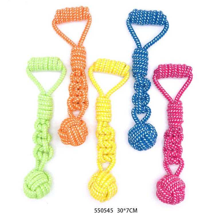 Παιχνίδι σκύλου σχοινί με μπάλα - 30cm - 12pcs - 550545