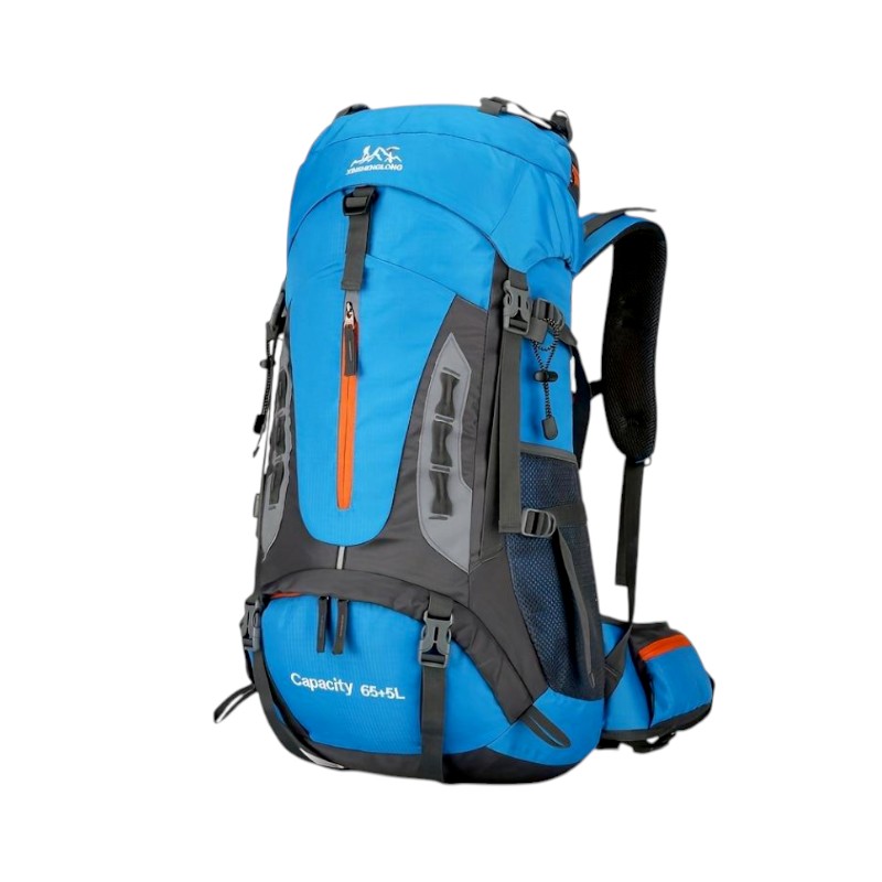 Σακίδιο πλάτης ορειβατικό - H2207 - 65L+5L - 251586 - Light Blue