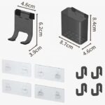 Σετ επιτοίχια γωνιακά ράφια μπάνιου - 5pcs - 2152-1 - 170134 - Black