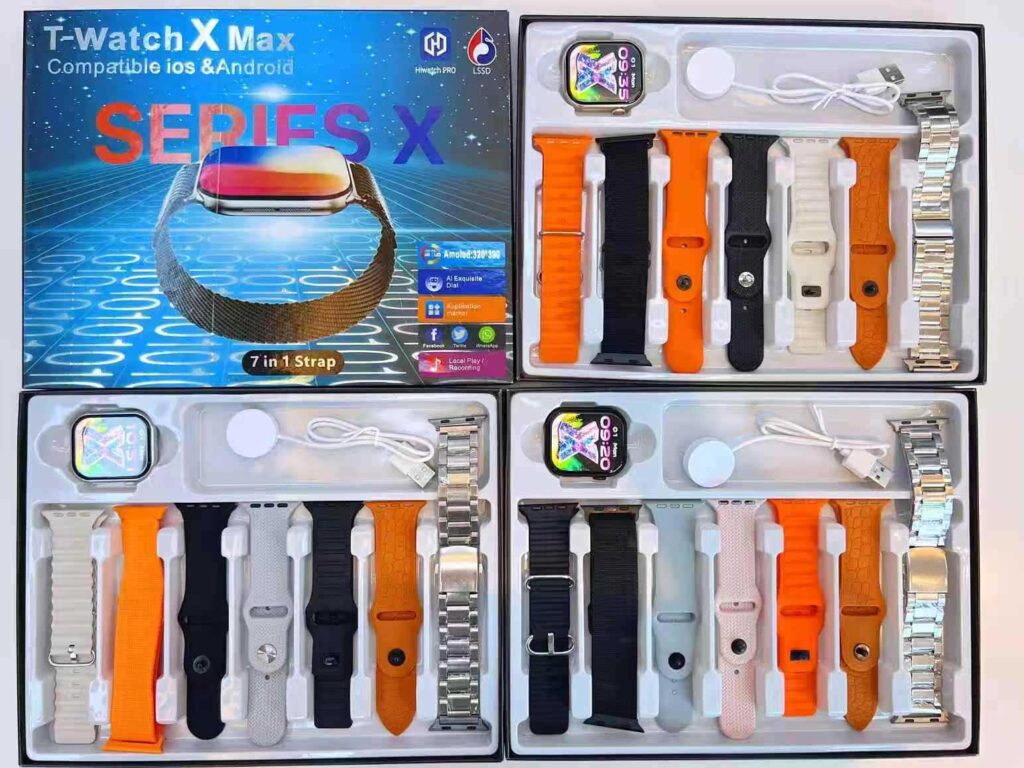 Σετ Smartwatch με 7 λουράκια - T-Watch X Max - 814178