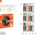 Σετ Smartwatch με ασύρματα ακουστικά Bluetooth & 7 λουράκια - KW55 MAX - 750360 - Black