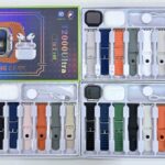 Σετ Smartwatch με ασύρματα ακουστικά Bluetooth & 7 λουράκια - T2000 UItra - 814130 - Black