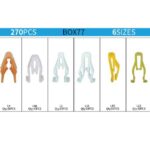 Σετ συνδετήρες αυτοκινήτου 6 τύπων - 1806202 - 270pcs - 180978
