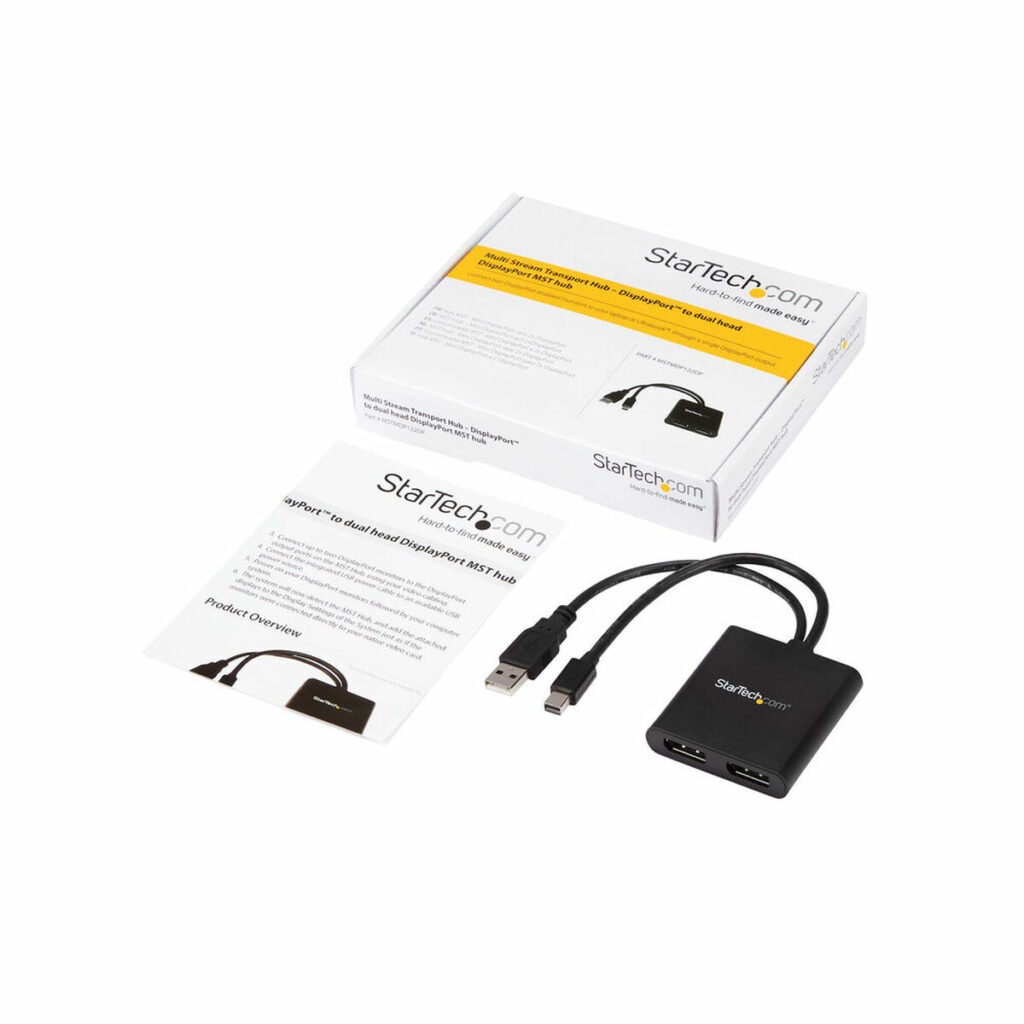 Splitter DisplayPort Startech MSTMDP122DP Μαύρο 4K Ultra HD
