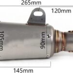 Τελικό εξάτμισης μοτοσυκλέτας σιλανσιέ - 26cm - R-MG0612-1 - 320002