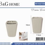 Θήκες οδοντόβουρτσας πλαστικές σε σετ 5Χ - Beige - 21566