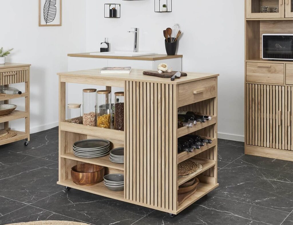 Τρόλει Κουζίνας Klaus Home Deco Factory - 105X60X90Cm
