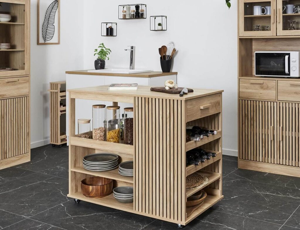 Τρόλει Κουζίνας Klaus Home Deco Factory - 105X60X90Cm