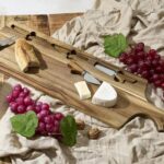 Ξύλινες Επιφάνειες Κοπής Και Σερβιρίσματος Acacia Cheese Board With 3 Knives A1/M6