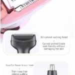 Ξυριστική μηχανή προσώπου-σώματος - 4 in 1 - KM-7114 - Kemei - Black