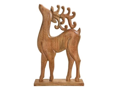 Διακόσμηση & Deco Σε Εορταστικό Πνεύμα Deer Mangowood Brown 58X94X13Cm