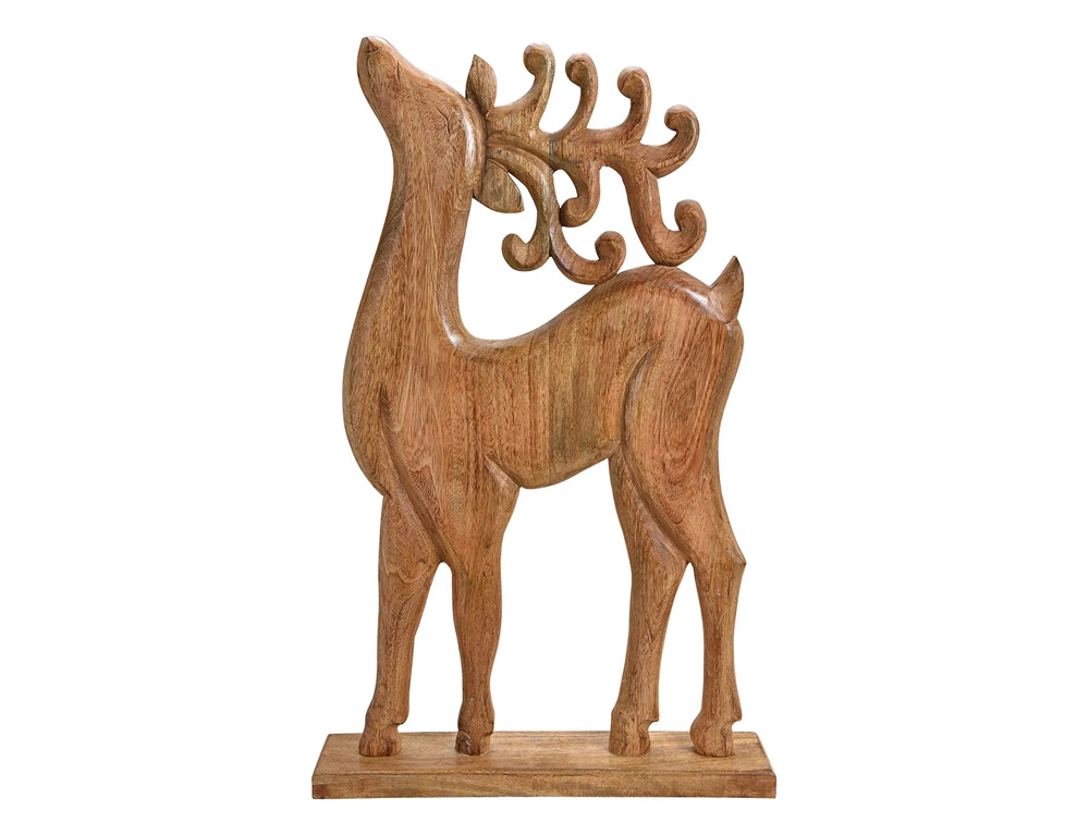 Διακόσμηση & Deco Σε Εορταστικό Πνεύμα Deer Mangowood Brown 58X94X13Cm