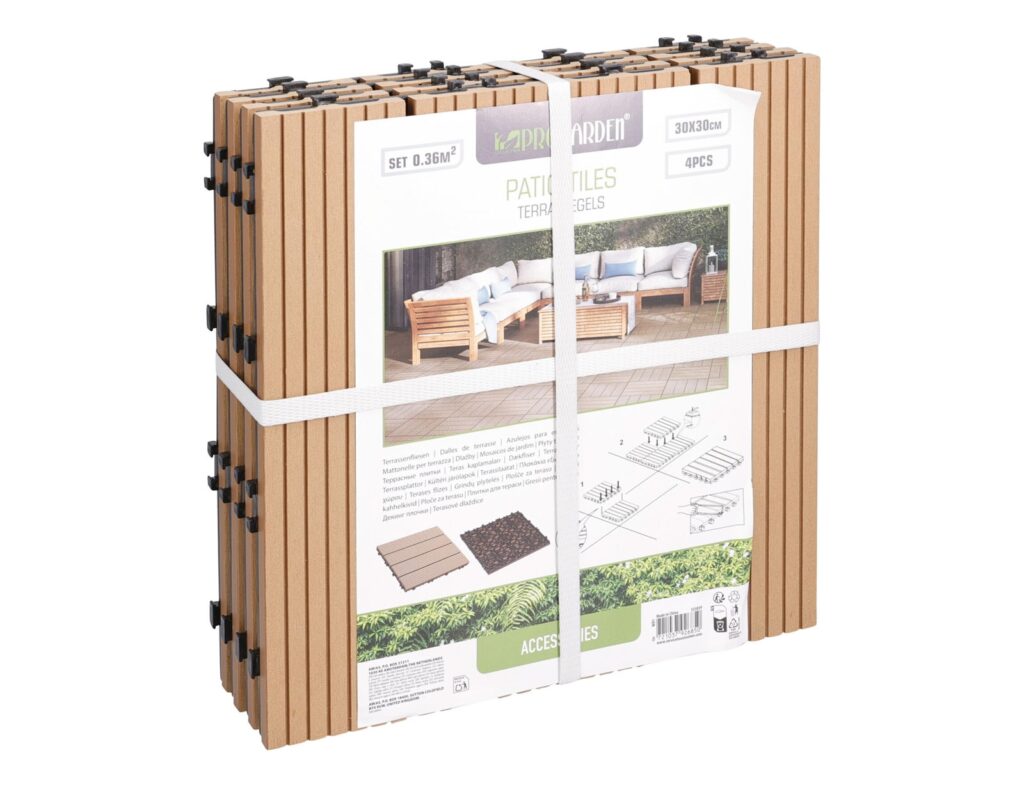 Διακόσμηση & Οργάνωση Μπαλκονιού Decking Tile Set Of 4Pcs 30Cm