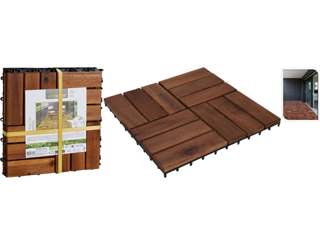 Διακόσμηση & Οργάνωση Μπαλκονιού Decking Tiles 30X30Cm Set 4Pcs