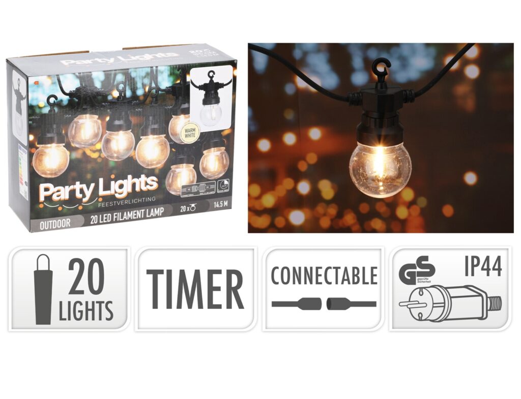 Φωτισμός Διακόσμησης - 20 Led - Warm White