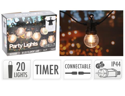 Φωτισμός Διακόσμησης - 20 Led - Warm White