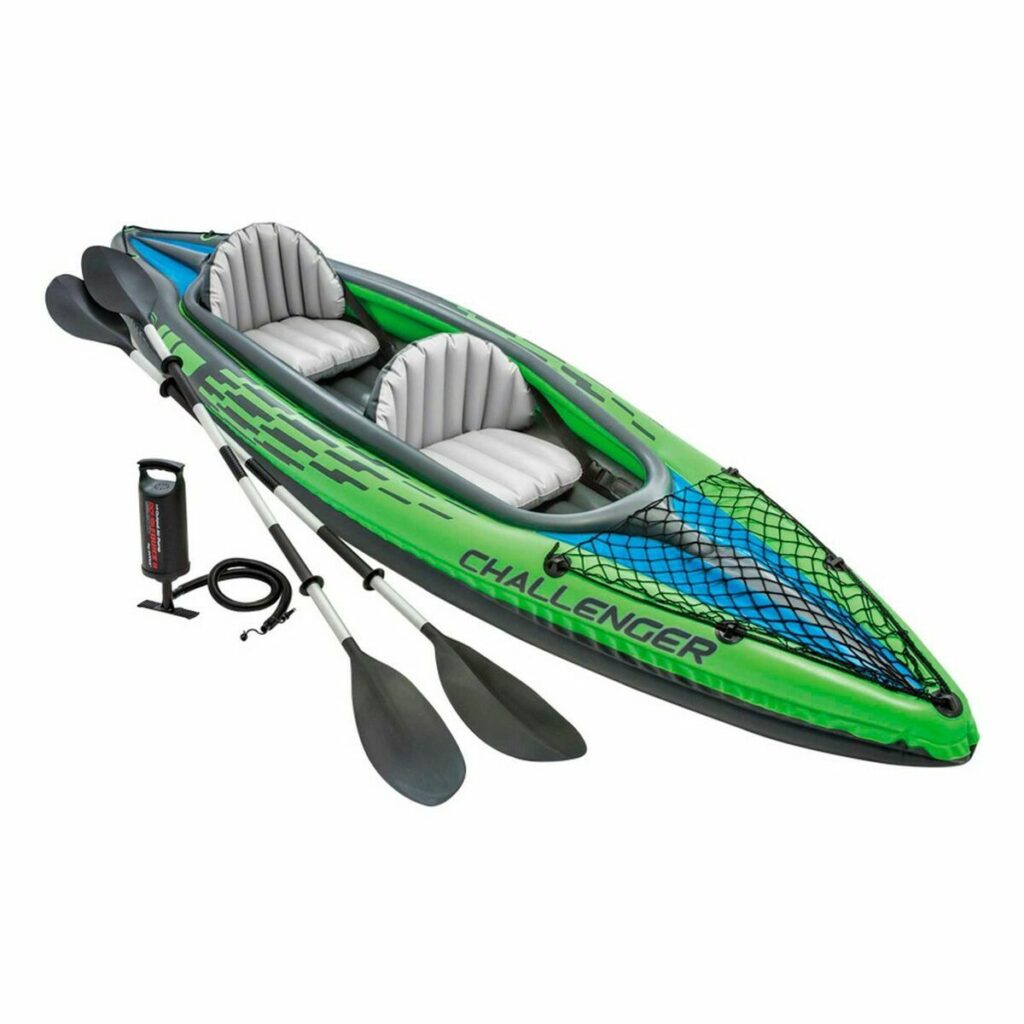 Φουσκωτό Κανό Intex Water Lounge 351 x 76 x 38 cm Πράσινο 2 Άνθρωποι