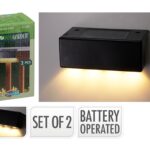 Ηλιακά Φωτιστικά Led - 2Τμχ - Μαύρο