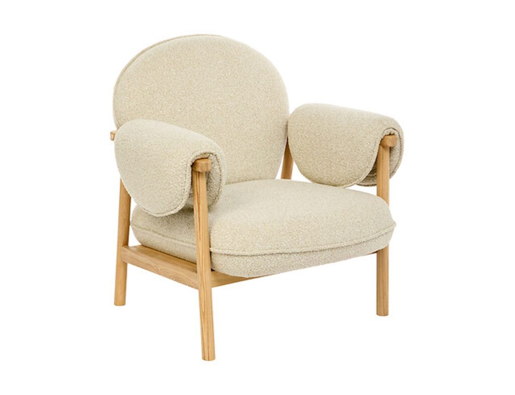 Καρέκλες & Πολυθρόνες Atmosphera Ikaris Clay Boucl Armchair