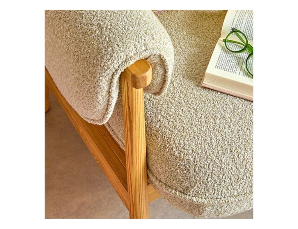 Καρέκλες & Πολυθρόνες Atmosphera Ikaris Clay Boucl Armchair