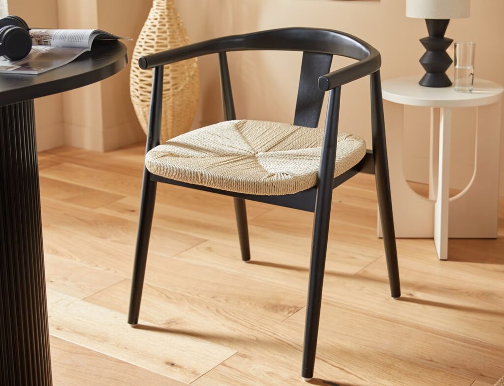Καρέκλες & Πολυθρόνες Atmosphera Yamato Blk Wood Din Armchair