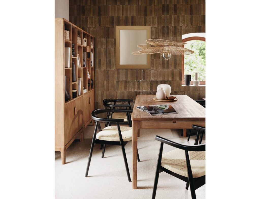 Καρέκλες & Πολυθρόνες Atmosphera Yamato Blk Wood Din Armchair