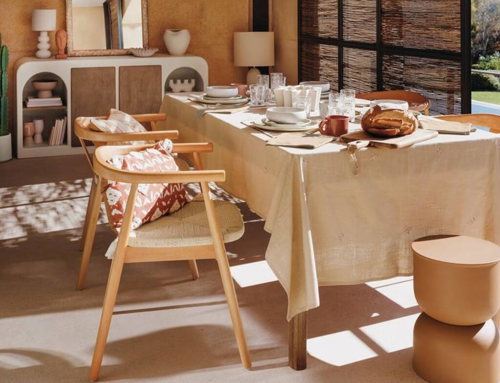 Καρέκλες & Πολυθρόνες Atmosphera Yamato Nat Wood Din Armchair