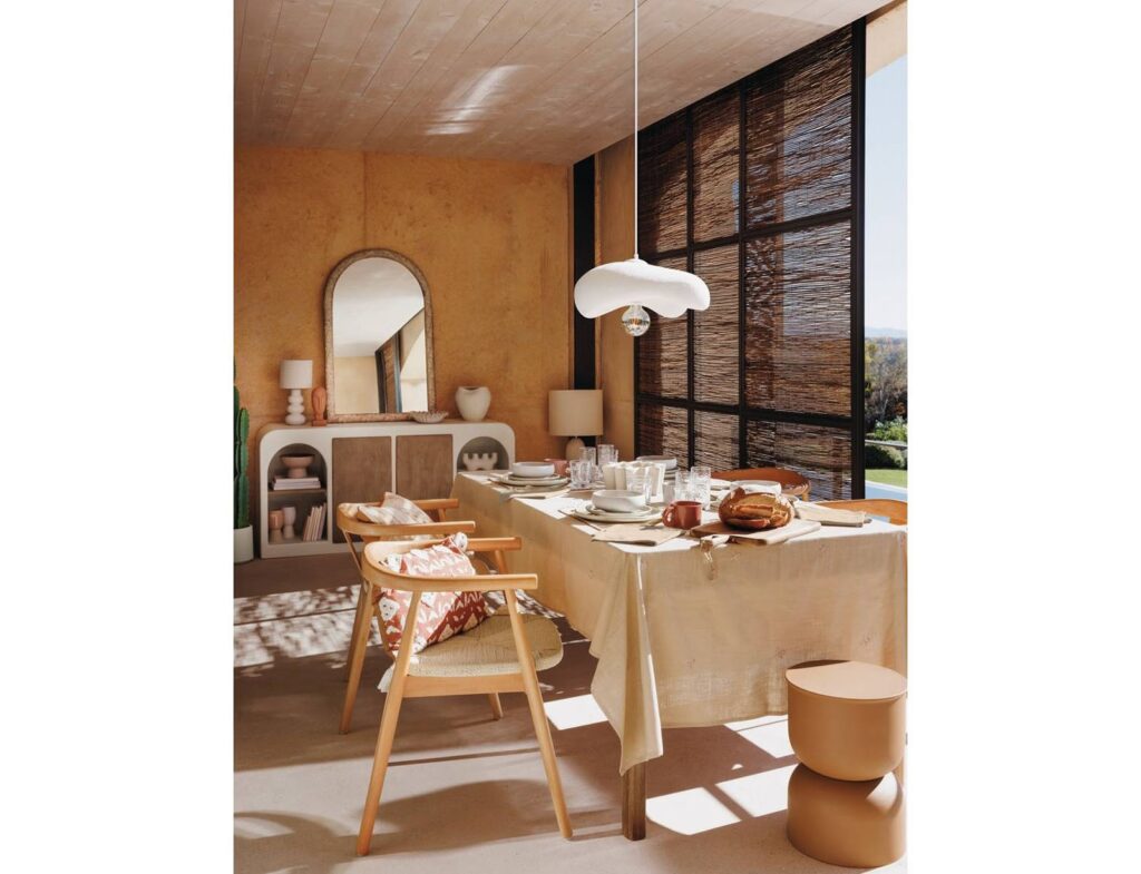 Καρέκλες & Πολυθρόνες Atmosphera Yamato Nat Wood Din Armchair