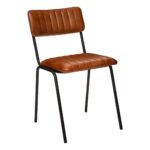 Καρέκλες & Πολυθρόνες Dario Cgnac/Blck Leather Chair Atmosphera 157284A