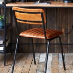 Καρέκλες & Πολυθρόνες Dario Cgnac/Blck Leather Chair Atmosphera 157284A