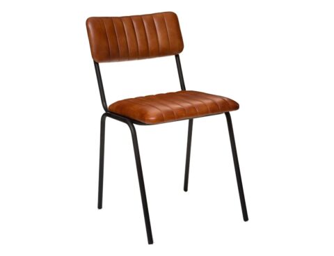 Καρέκλες & Πολυθρόνες Dario Cgnac/Blck Leather Chair Atmosphera 157284A