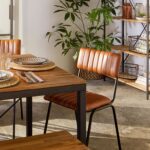 Καρέκλες & Πολυθρόνες Dario Cgnac/Blck Leather Chair Atmosphera 157284A