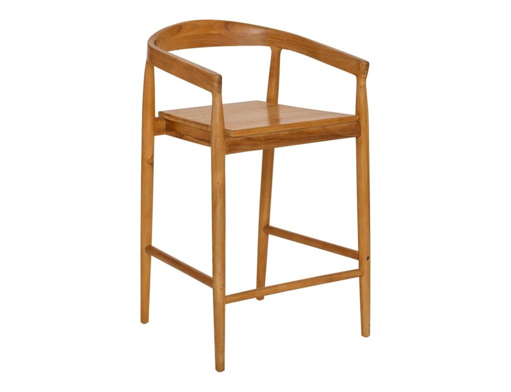 Καρέκλες & Πολυθρόνες Miyako Teak Bar Stool Sh70 Atmosphera 207342A