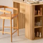 Καρέκλες & Πολυθρόνες Miyako Teak Bar Stool Sh70 Atmosphera 207342A