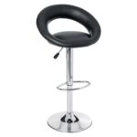 Καρέκλες & Πολυθρόνες Sasha Blk/Chr Pu Adj Bar Stool Atmosphera 114600A