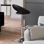 Καρέκλες & Πολυθρόνες Sasha Blk/Chr Pu Adj Bar Stool Atmosphera 114600A