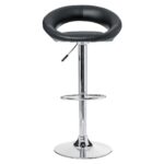 Καρέκλες & Πολυθρόνες Sasha Blk/Chr Pu Adj Bar Stool Atmosphera 114600A
