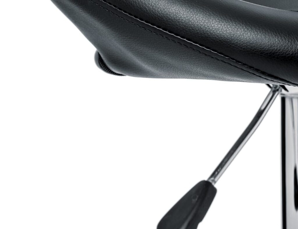 Καρέκλες & Πολυθρόνες Sasha Blk/Chr Pu Adj Bar Stool Atmosphera 114600A