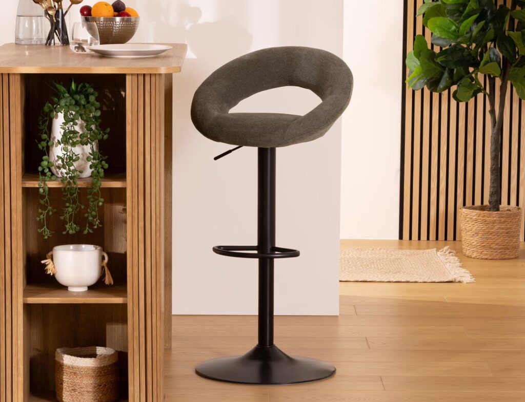 Καρέκλες & Πολυθρόνες Sasha Ced/Blk Adj Bar Stool Atmosphera 207338B