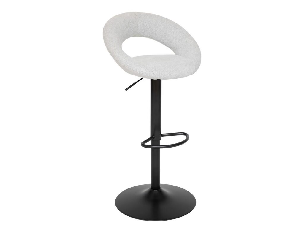 Καρέκλες & Πολυθρόνες Sasha Gr/Blk Adj Bar Stool Atmosphera 207338A